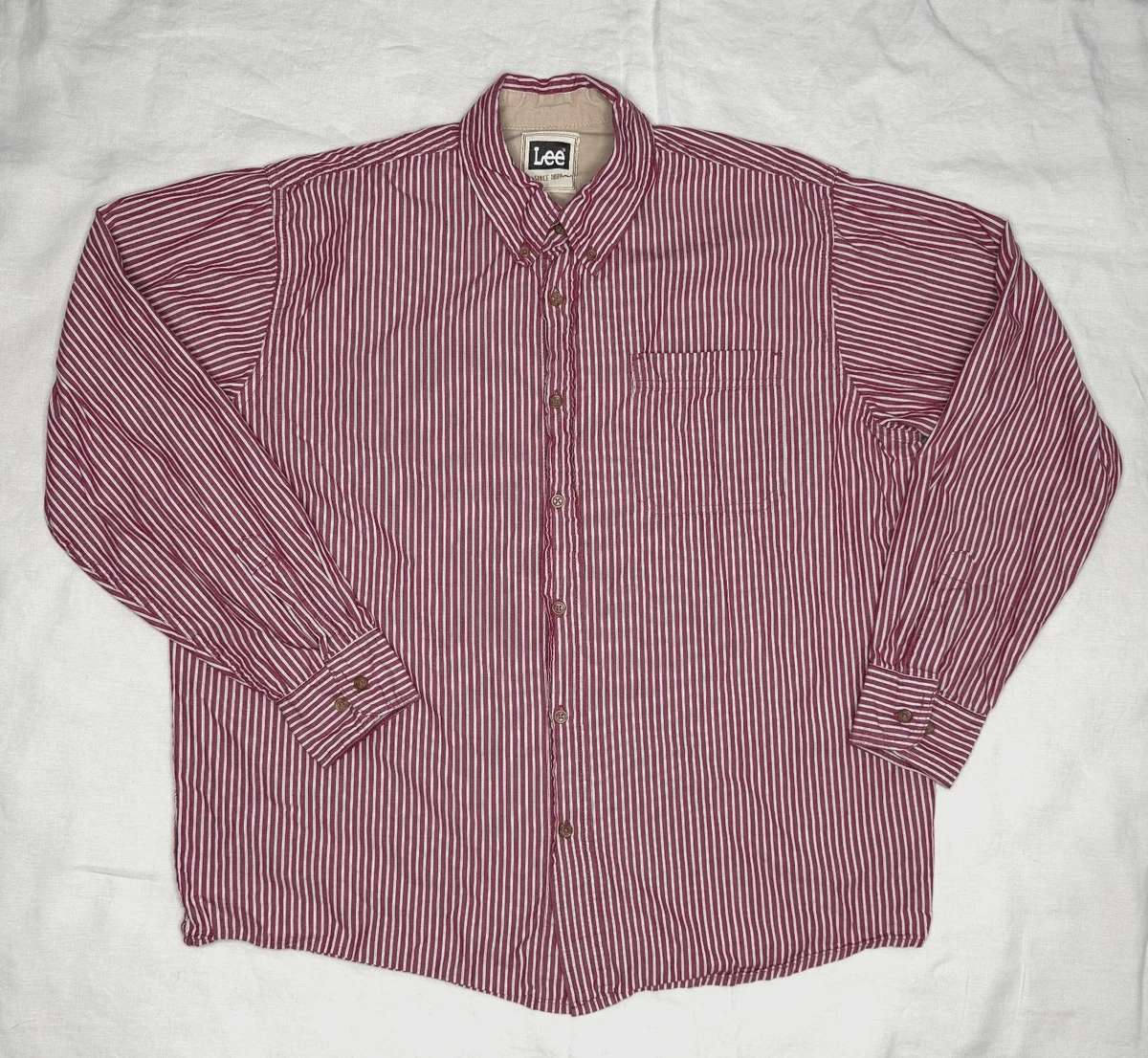 Lee Long Sleeve Striped Casual Button-Down Shirts for Men for sale