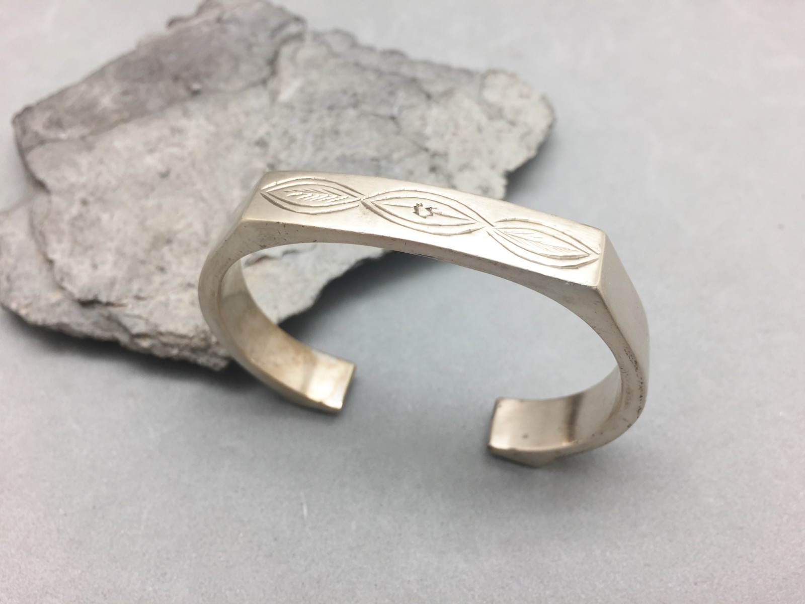 Solid Brass Cuff Bracelet Heavy Chunky Brutalist … - image 1