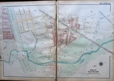 1923 GW BROMLEY TACONY PHILADELPHIA PA B ST - F ST- ST. AMBROSE CHURCH ATLAS MAP