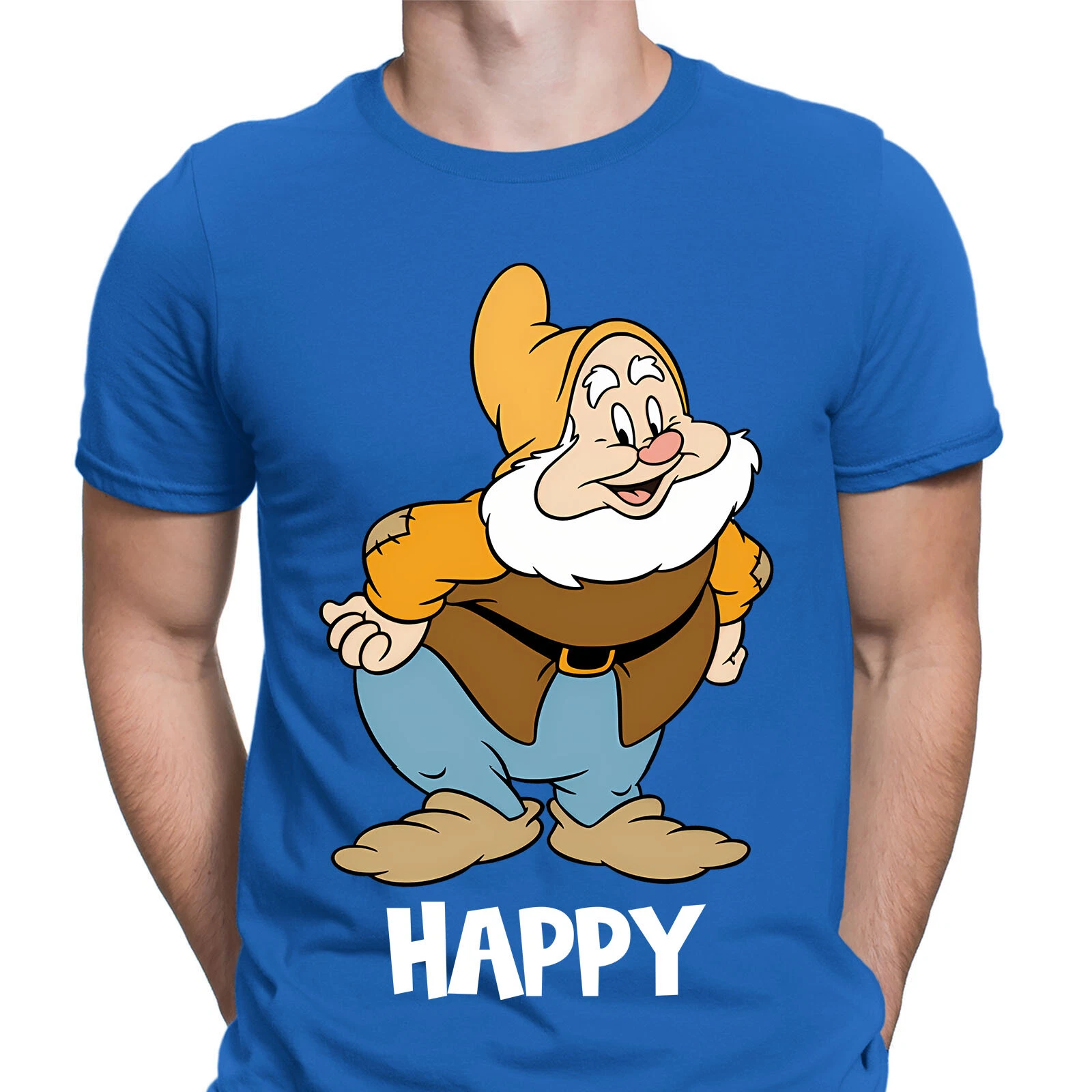 Seven Dwarfs Snow White Happy Bashful Dopey T-Shirt for Men