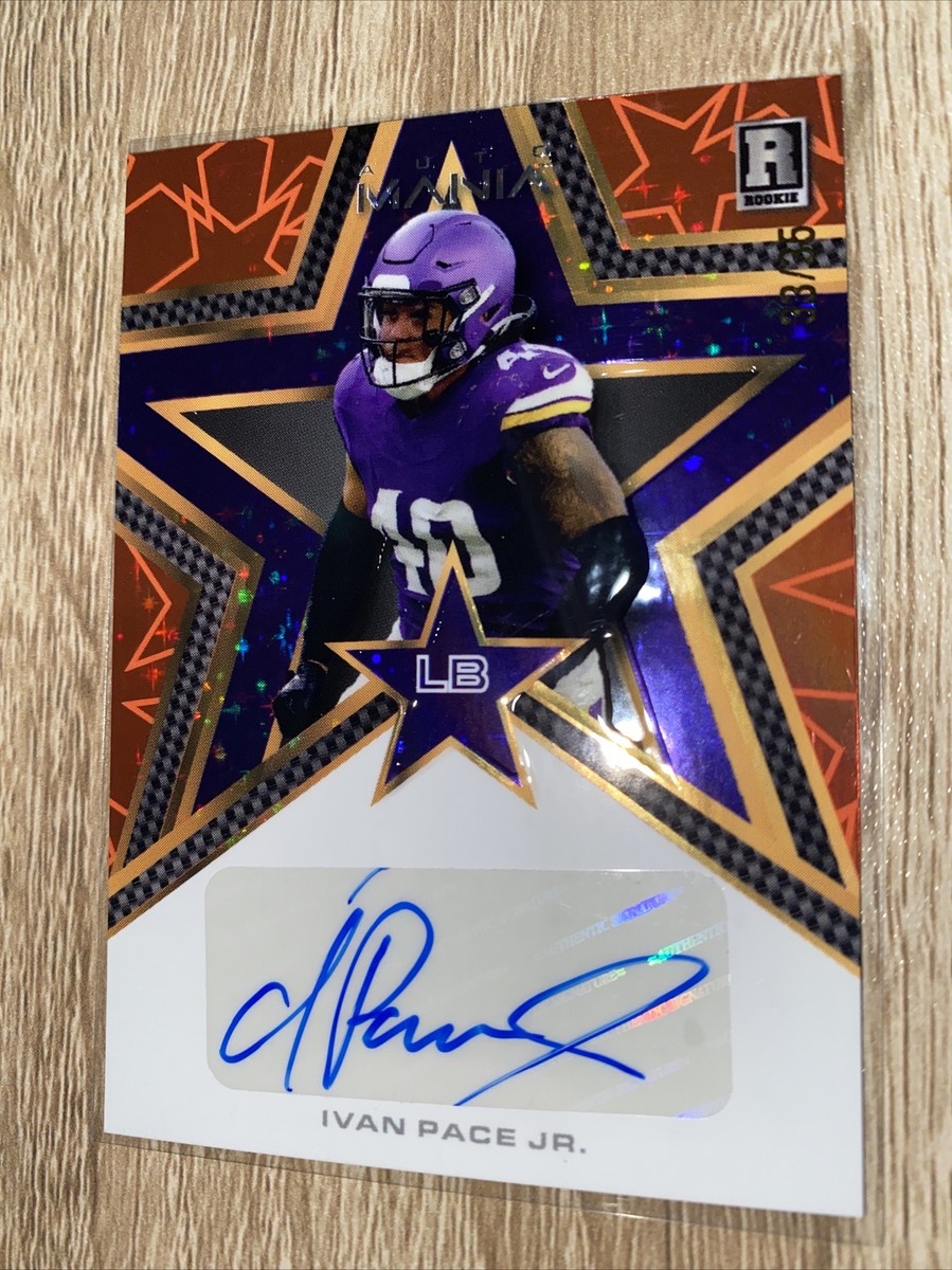 Ivan Pace Jr. 2023 Wild Card Auto Mania #AMS-A #33/35 SP RC
