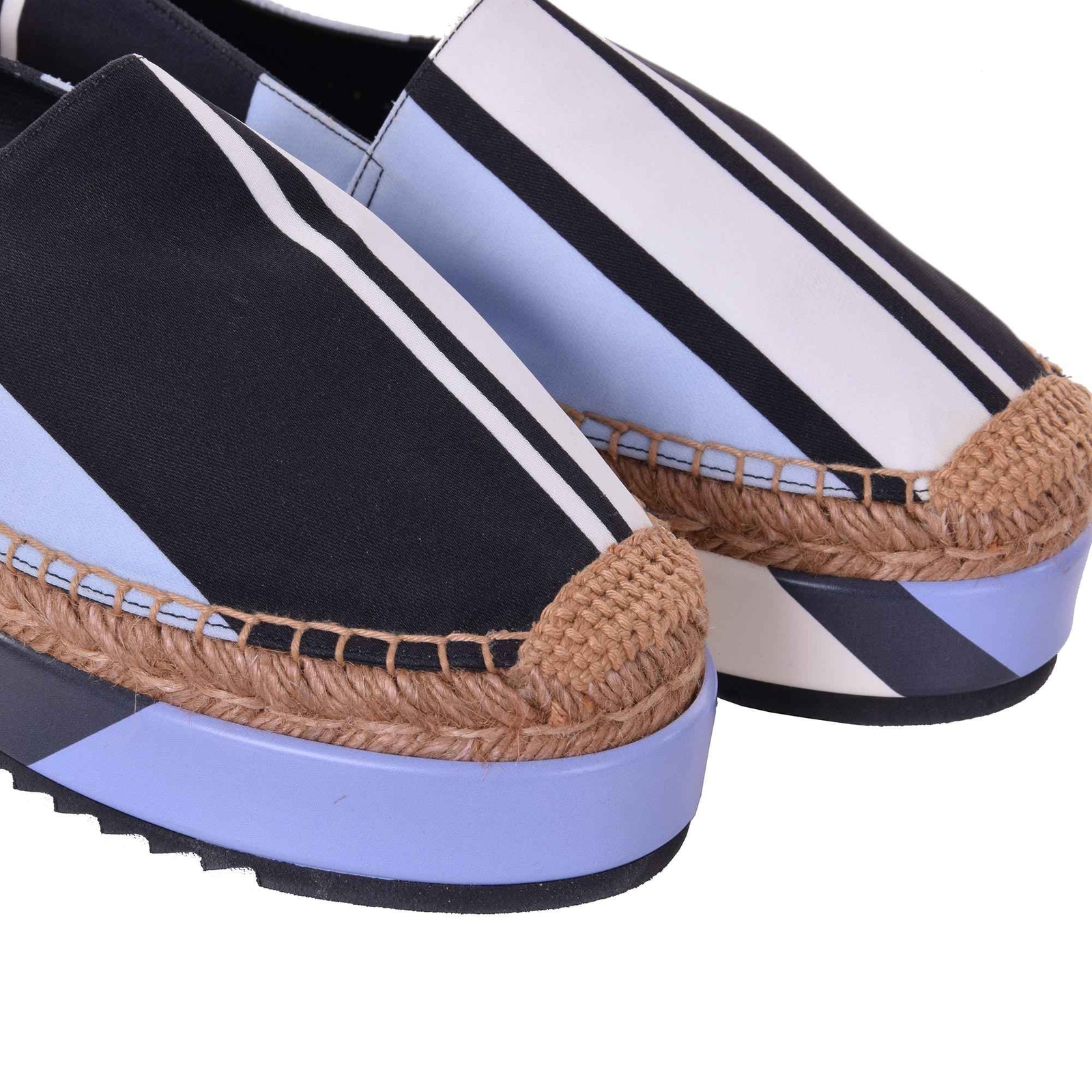 DOLCE GABBANA A RIGHE PLATEAU Espadrillas DOLCE Blu Nero Bianco 06711 082555 DOLCE GABBANA A RIGHE PLATEAU Espadrillas DOLCE Blu Nero Bianco 06711 082555