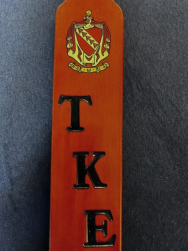 1950s Tau Kappa Epsilon Missouri Fraternity Pledge Paddle Old Hickory Paddle Co - Picture 8 of 9
