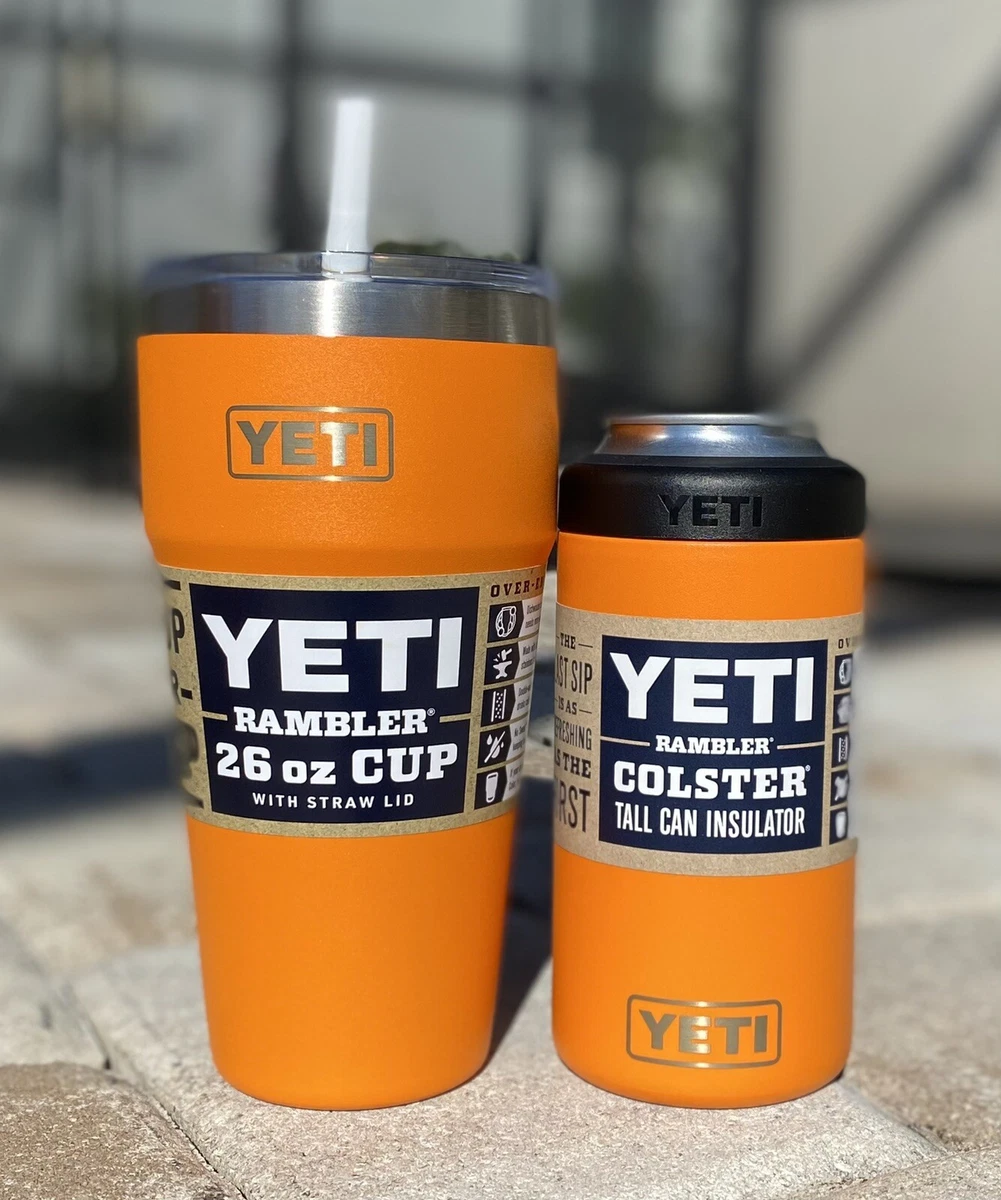 YETI Rambler Cup - 26 oz. - Straw Lid - King Crab Orange