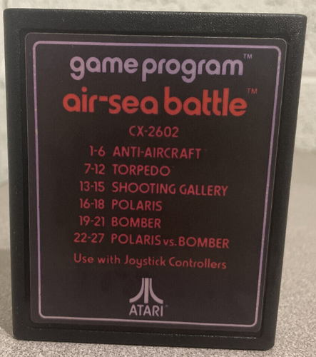 Cartouche Air Sea Battle Pour Console Atari 2600, Jeu Vidéo Vintage, Bon état, Seulement La Cartouche
