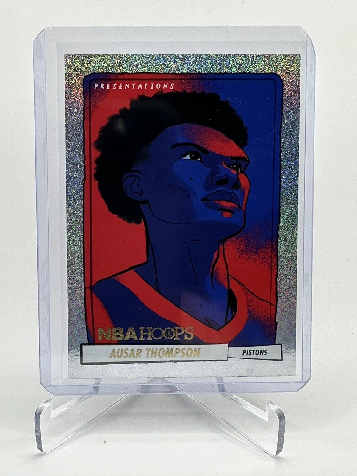 2023-24 NBA Hoops Ausar Thompson Rookie RC Presentation Silver Sparkle SSP