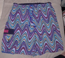 Tommy Hilfiger Premium Swim Trunks Mens Size L "Psycho-Sun Wave Pattern"
