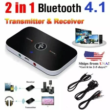 Bluetooth Transmitter & Receiver Wireless Adapter For speakers TV PC headphones.