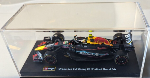BBURAGO 1:43 2023 RB19 Miami F1 Sergio Checo Perez Model CAR #11 with Helmet - Picture 2 of 6