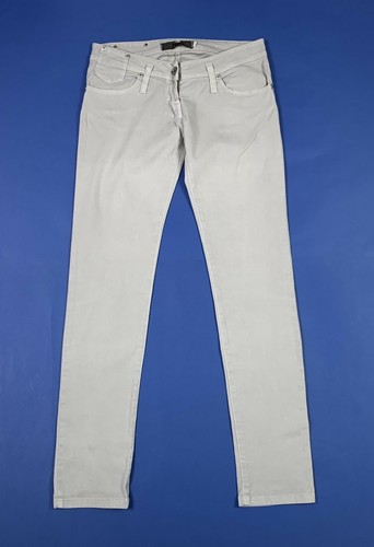 Please jeans donna usato Small S skinny gamba stretta grigio denim stretch  T6613 | eBay