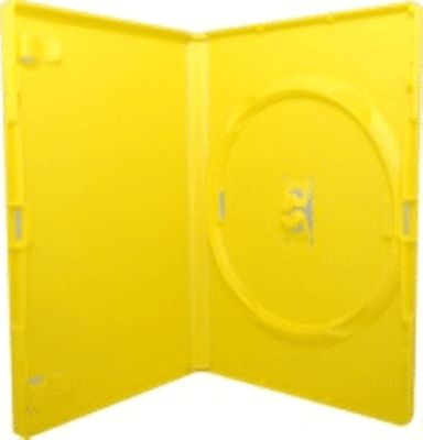 20 x Single Standard Gelb DVD Hülle 14mm Buchrücken Leer Ersatz Amaray Cover
