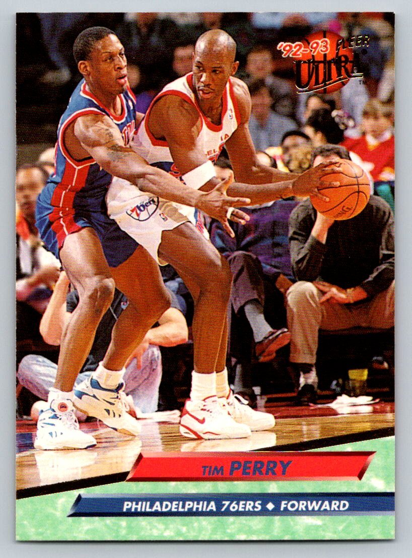 1992-93 Ultra #334 Tim Perry Rookie Card Philadelphia 76ers