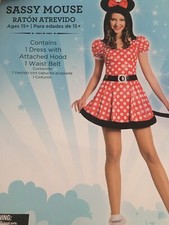 Sassy Mouse Womens Halloween Costume Dress Size Small 4 6 Cosplay