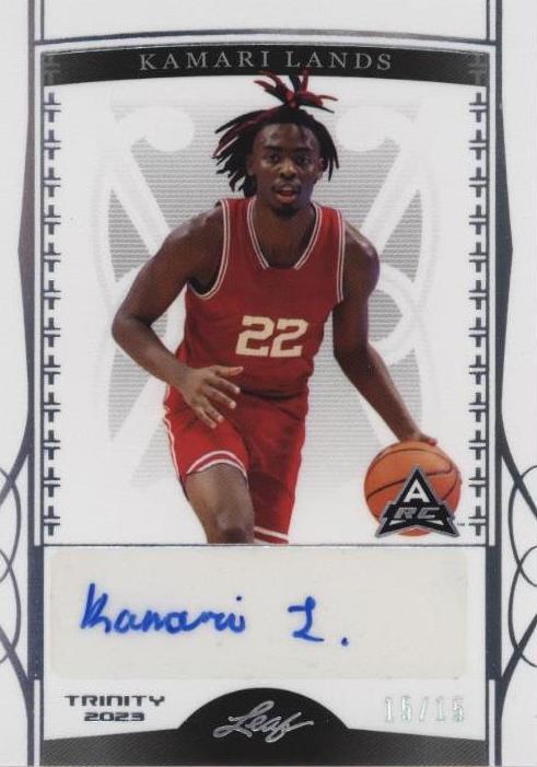 2022-23 Leaf Trinity - Kamari Lands #BA-KL1 - 1 of 2