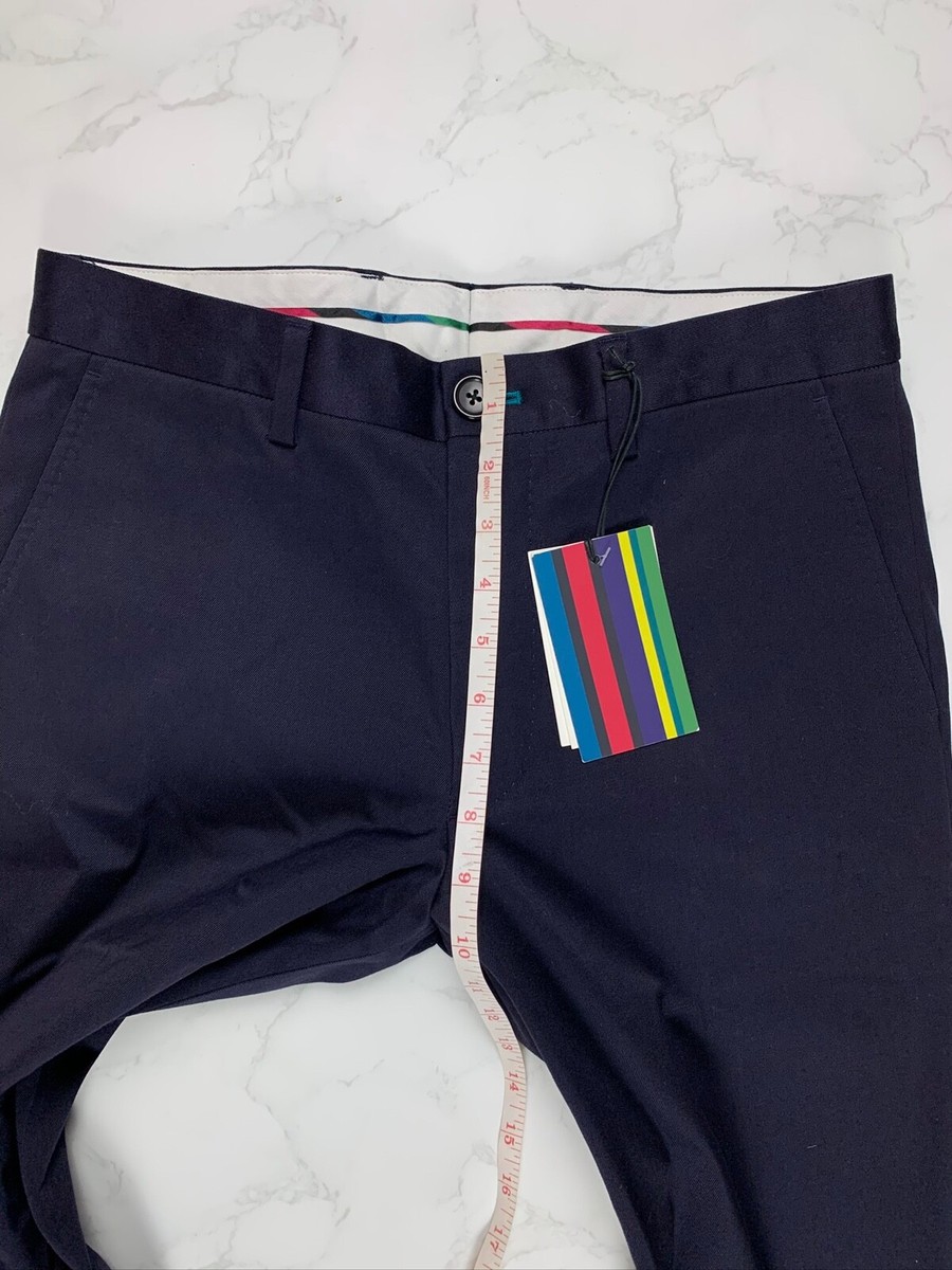 🔥75% OFF🔥 [SALE] Paul Smith Mid Fit Dark Navy Chino Pants | eBay 