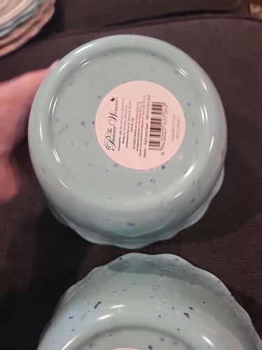 Pioneer Woman Juliette Melamine Cereal Bowl Teal 6.5"dia 26oz - Picture 6 of 7