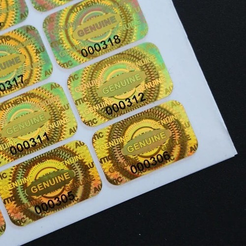 SECURITY SEAL TAMPER PROOF GOLD STICKERS HOLOGRAPHIC WARRANTY VOID LABEL - Picture 5 of 6