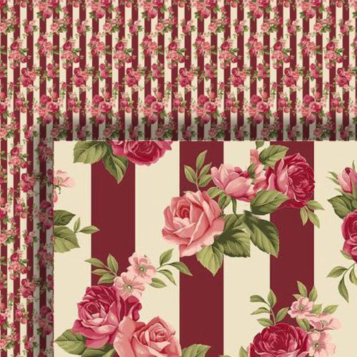 MINIATURE DOLLHOUSE 1:12 SCALE WALLPAPER PINK STRIPE WORLD MODEL WM35592