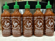 5 Pack Huy Fong SRIRACHA 17 OZ USA Bottle Hot Chili Sauce Sealed Jan 2026 BB