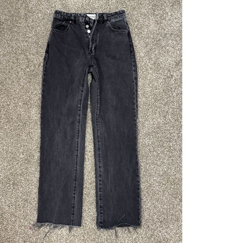 Rollas Classic Straight High Rise Reg Fit Jeans Vintage Schwarz Gr. Frey Saum 24 q - Bild 6 von 9