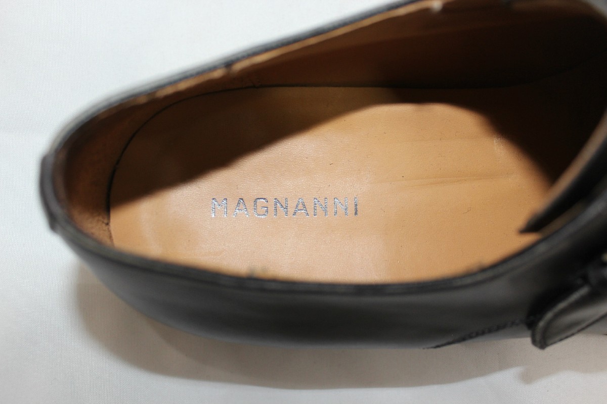 Men Magnanni Marco Monk Strap Loafer Shoe Buckle 10.5M Catalux Grey Leather (R5) Allen Edmonds Steen‎ 8.5 D Brown Leather Slip on Lo main image 3