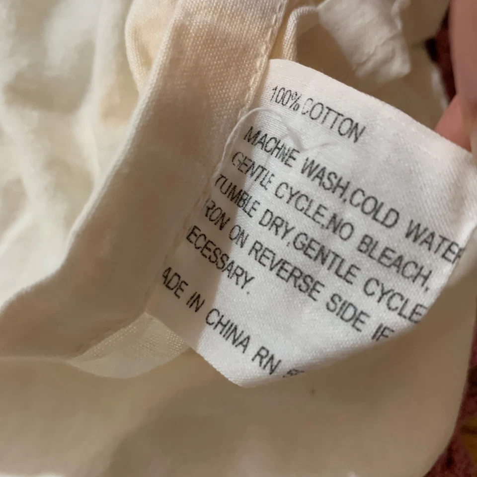 Juego de 2 fundas de almohada de ganchillo con ribete festoneado almohadas de tamaño estándar 100 % algodón Foto 4 de 4