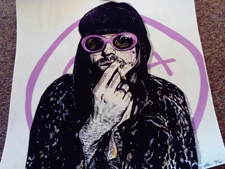 Chris Boyle Reino Unido edición limitada firmado arte fuera de servicio (sin impresión) RARO Kurt Cobain 🎸 Nirvana Foto 4 de 4