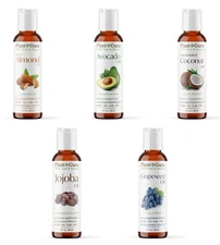 Carrier Oil Variety Set 2 oz. - 5 Pack - 100% Pure Natural, Skin, Hair, Massage
