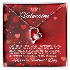 To My Valentine Necklace Gift for Girlfriend Valentines Day Gift for Wife