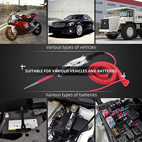 Premium LED Bulb Automotive Circuit Tester, 6-24V Test Light with 135 ...