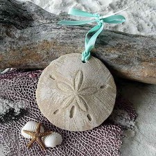 SAND DOLLAR Made with Sand Beach Ornament
