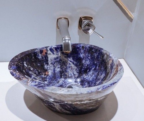15"x15"x5" Amethyst Geode Sink, Amethyst Geode Wash Basin,Amethyst Washroom Sink - Picture 2 of 5