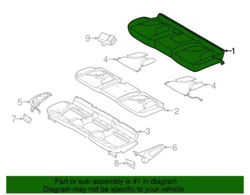 Genuine Ford Lincoln MKC 2017-2019 Front Seat Cover Assembly KJ7Z-7862900-CA - Imagem 2 de 2