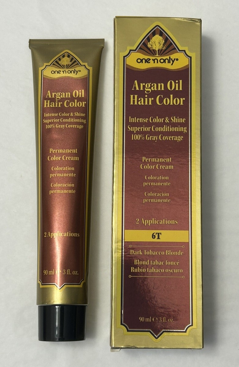 dark tobacco blonde One N Only Argan Oil Hair Color 2 Applications 6T Dark Tobacco Blonde 3oz  (U6)