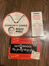 Vintage Bridge Card Game Collectible Lot - Charles H. Goren Memorabilia