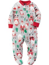 Carter's Baby Boy's Size 3M or 12M Gray Fleece Footed Blanker Sleeper NWT