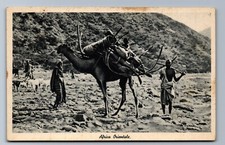 C.1940 CAMEL, CARRYING BAGS, PEOPLE, ERITREA ITALIAN EAST AFRICA Postcard P28