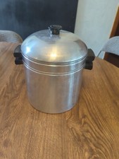 Vintage Sears Maid of Honor 8 Quart Light Weight Aluminum Stock Pot 3 PC Steamer