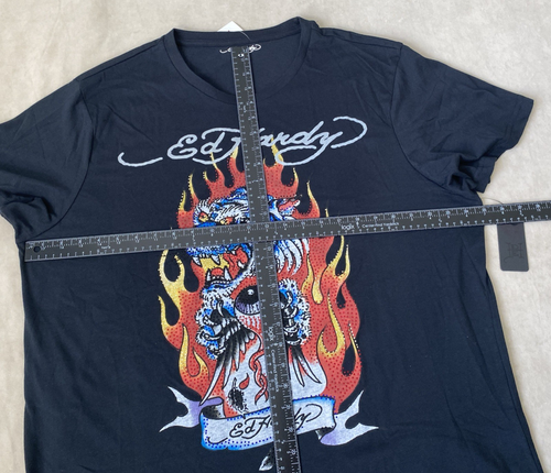 Neu mit Etikett Ed Hardy kurzärmliges Herren-T-Shirt Fire Tiger anthrazitschwarz Größe XXL - Bild 13 von 17