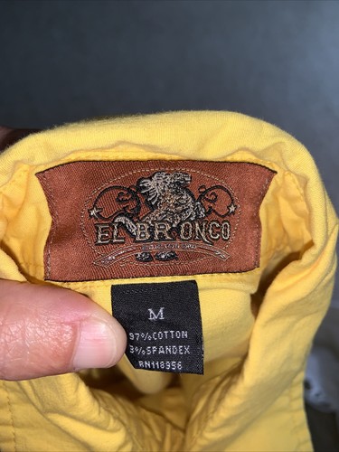Western riding shirt yellow and tan with Ultra Suede show chaps Medium El Bronco - Picture 8 of 19