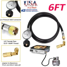 6FT Propane Regulator Hose with 90 Degree Elbow Adapter for Blackstone 17"& 22''