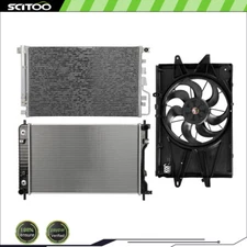 A/C Cooling Fan & Radiator & Condenser Kit For 2016-2017 Chevrolet Equinox 2.4L