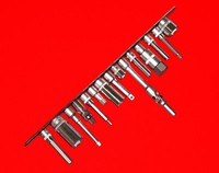 "2 StüCk 1/4\" Steckschiene Aufsteckschiene Steckleiste Stecknuss Halter 30 Clips"