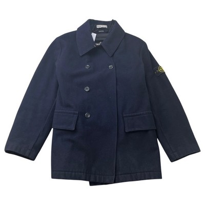 Stone Island Herren Wool Pea Coat Daunenjacke Navy Größe M