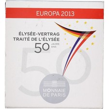 [#138620] France, 10 Euro, Élysée Treaty, Proof, 2013, MDP, Silver, MS, KM:2091