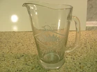 Vintage Noble Roman's pizza Coca-cola glass pitcher