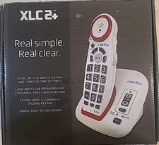 Clarity 50dB XLC2+ 59522.001 DECT 6.0 Ex Loud Cordless Speaker Phone Big Buttons