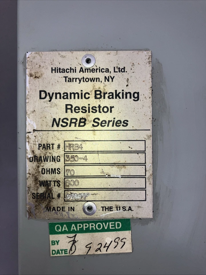 Resistencia de frenado Hitachi HRB4 serie NSRB. 70 OHMS, 800 vatios. Foto 3 de 3