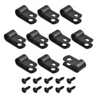 R-type Cable Clips Wire Management Clamp-0.25-inch / White / 50 Pcs