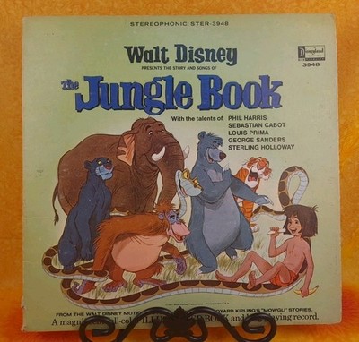 Walt Disney Presents The Jungle Book Story Songs Record & Illustrated Book 1967